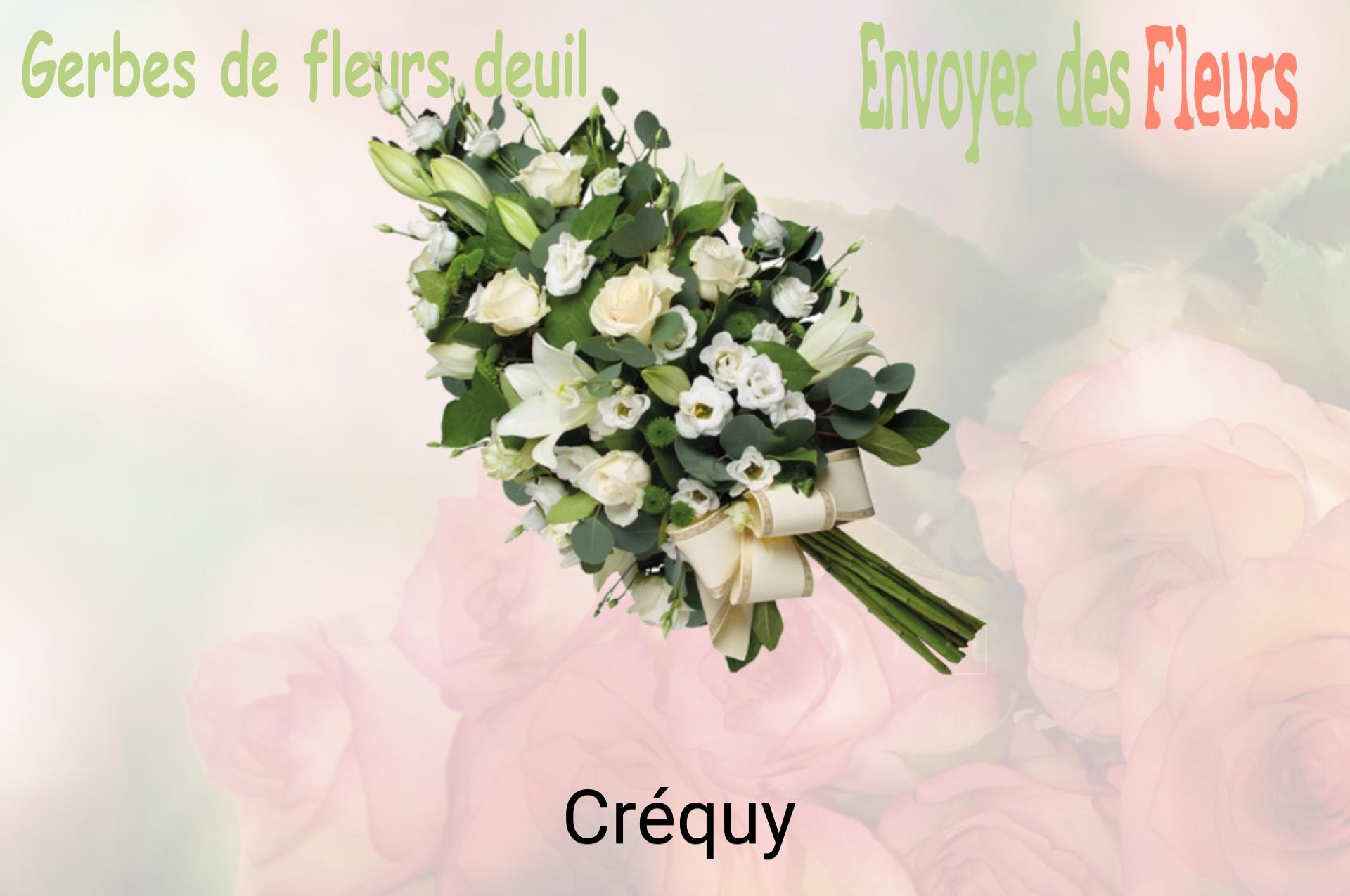 Gerbe de fleurs de deuil livrée à Créquy